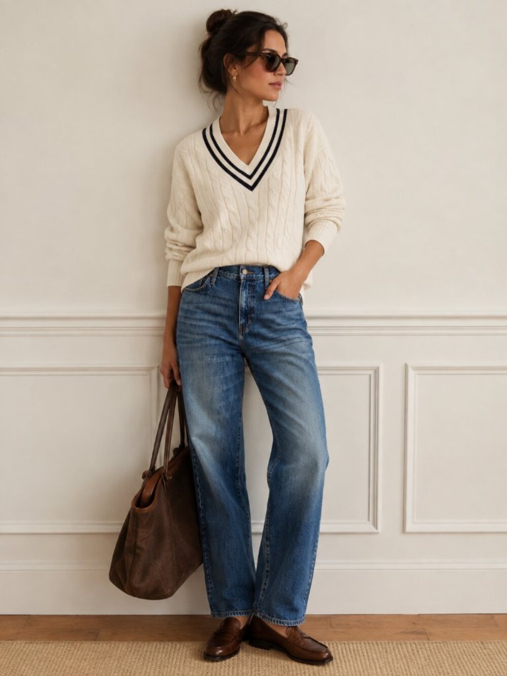 J.Crew Slouchy Boyfriend Jeans Size 34 Medium Wash 100% Cotton Relaxed Straight